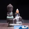 censer Safety foam packaging Small Buddha Backflow Incense Burner Purple Sand Monk Censer Mini Ceramics Ornament Fragrance Mountain EEA386