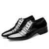 2020 nouveau cuir verni hommes chaussures habillées hommes Oxfords pas cher mode bureau appartements à lacets hommes noir chaussures formelles grande taille 48