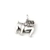 150pcs Antique Silver Zinc Alloy Cute Bulldog Charms Pendants For Jewelry Making Bracelet Necklace Findings 13x17mm