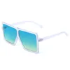 Mode Solglasögon Oversized Frame Sun Glasses Ladies Plast Square Metal Hinge 30 Färger