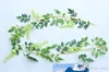 200cm / 78.7 "Silkblommor Konstgjord Lila Blomma Wisteria Vine Rattan Wisteria Garland för Wedding Home Garden Dekoration Festival Day