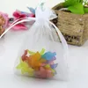 200pcs/lot 9x12cm 7*9cm Small White Organza Bag Favor Wedding Christmas Gift Bag Cute Jewelry Packaging Bags Drawstring Pouch