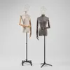 Högkvalitativ modell Kvinnors Suede Display Stand Half Dummy Korea Mannequin Dressmaking Hot Sale