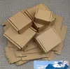 50шт Большой Kraft Paper Box Браун картон ювелирные изделия Упаковка коробки для перевозкы груза гофрированный утолщенной бумаги Почтовые 17Sizes