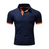 Men's Tops Summer New Tee Shirt Slim Fit Fashion Short Sleeve Stand Collar Tees Male Shirts Casual Mens Clothing