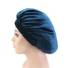 Moda Mulheres Menina Grande Veludo Cor Sólida Inverno Boneto Dormir Caps Night Hat Beanie Turbante Acessórios De Cabelo