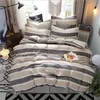 2020 Cotton Stripe Bedding Sets 4 Pcs Bed Suit Duvet Cover Sheet Pillowcase Designer Bedding Supplies Cheap8336586