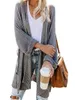 Кардиган женские свитер мода Trend дизайнер вязаный пальто зима с длинным рукавом свободные свитера дизайнер женский повседневная верхняя одежда сплошной цвет