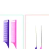 Professional Anti-Static Rat tail comb Metal hair comb hair salon use hair beauty tools 3 colors