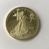 100 Stück (25 Sätze) Unmagnetisch Freiheits-Eagle 2011 2012 2016 2018 Abzeichen Gold 32,6 mm amerikanische Statue Tropfen annehmbare Münzen plattierten Versand