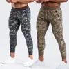 Camo Running Tights Breattable Elastic Mens Leggings Camouflage Jogging Trousers Compression Pants Mane Gym Pants Sportwear9770245