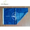 حلف شمال الاطلسي العلم السلام العالمي 3 * 5FT (90CM * 150CM) البوليستر راية الديكور ترفع علمها حديقة المنزل