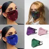 Kleurrijke Huisdier Sequin Maskers Bling Mond Masker Stofbewijs Gezichtsmasker Dubbele Lagen Katoenen Wasbare Rusebale Mond Cover