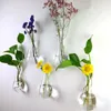 Clear climbing wall glass flower vase water droplet shape air plants terrarium flower hanging vases for Christmas Ornaments home decor