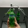 Europa e Americaglass pipe bubbler fumatori bong Bottiglia d'acqua di neve di vetro verde