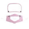 4 style 2 en 1 Face Eye Shield Lip Mask Transparent PET Mouth Cover Anti-fog Clear Mask Deaf Mute Designer Masques Masques Visibles GGA3585