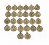 130pcs / 5sets 15 * 12mm Metal Alloy Alfabet Engelska bokstäver Charms Pendants DIY Smycken Tillbehör