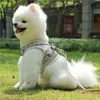 Köpek Yağları Tasmalar Set Koşum Yaz Pet Ayarlanabilir Yansıtıcı Yelek Yürüyüş Kurşun Köpekler Ile Tasma Yavru Polyester Mesh Küçük Orta