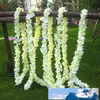 30 Uds 180CM elegante flor de seda Artificial vid de glicina Hortensia de ratán para decoraciones de boda accesorios envío gratis