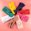 Kids Cross Elastic Hair Bands Baby Girls Solid Color Soft Cotton Headband Knotted Head Band Infants Hair Accessories M2414