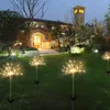 Sol Fireworks Lights 120 LED-stränglampa Vattentät Luces Outdoor Garden Lighting Lawn Lampor Juldekorationer Ljus