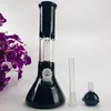 10.6inch glass water bongs hookahs black oil burner dab rig clear inline perc percolator for smoking accessories