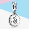 100 % 925er Sterlingsilber, Harry-Hedwig-Eulen-Charm, Heiligtümer des Todes, baumelnde Perlen, passend für Original-Pandora-Armband, Damenschmuck, Pendant267w