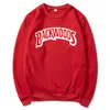 Backwoods デザイナーパーカーファッションダンクロックメンズ Tシャツセーターレタープリントファッションカジュアルプルオーバートレーナー長袖男性 S-3XL