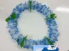 20st / mycket nytt bröllop dekoration hawaiian blommor lei kransar med löv hawaii party klänning halsband artificiella blommor