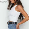 Womens Summer Sexy Off Shoulder Knitted Tank Tops Wholesale White Black Solid Slim Fitness Summer Crop Tees