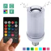 E27 8W LED-lamp RGB-licht Bluetooth-luidspreker Muziek Dimbaar Vlam-effect met 24 Key Afstandsbediening Chrismas