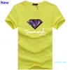 Camiseta da moda Diamante Men feminino Clothing 2018 Casual Manga curta Camiseta Men Brand Designer Summer camisetas J026503713