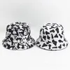 Milch Cow Print Fisherman hat Women's double Bucket hat men's Animal design panda hat Party Hats 3 style T2C5254