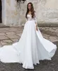 Cheap Simple Long Sleeves Wedding Dresses A Line Bridal Gowns Plus Size 4 6 8 10 12 14 16 18 20 22 24