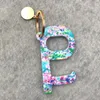 Wholesaler Acrylic No Touch Door Hook Keychains Sunflower Print Touchless Doors Opener Contactless Keychain M052