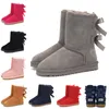 Women Boots Trainers Sneakers For Girls Short Mini Australia Classic Knee High Winter Snow Fur Bailey Bow Ankle Lady Pl