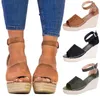 مصمم صندل أسافين منصة للأحذية للنساء الكعب الصندل Mujer Summer Shoes Womens Espadrilles Women Sandals 20207559089