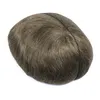 Men039s peruka przezroczysty Pu Men Toupee Men039s Fryzury System wymiany włosów Brązowy kolor 8x10 cali peruka dla men16702347855111