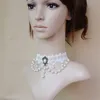 Heißer Verkauf Europäischen Und Amerikanischen Außenhandel Retro Halskette Weibliche Sexy Schwarze Spitze Halskette Kristall Schmuck Großhandel