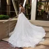 Vestido De Noiva Princesa Wedding Dress Long Sleeve Buttons Up Back Beading Pearls Appliques Lace Luxury Bridal Gown Boho