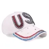 Ya bu 2019 nouvelle mode USA diamant strass drapeau américain crème solaire casquette de Baseball casquette de baseball crème solaire hat1521908