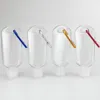 30ml/50ml Travel Plastic Clear Keychain Bottles Leakproof Empty Squeeze Containers Flip Cap TSA Approved LX2649