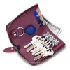 Leather Keychain Men Wallets Women Key Holder Organizer Pouch Cow Split Car Keys Wallet Housekeeper Case Mini Card Bag266P