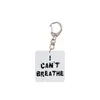 I CAN'T BREATHE keychain Black Lives Matter Face Mask George Floyd Party Favor Keyrings 17 styles