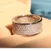 jewelry luxury Full 320pcs white Topaz Simulated Diamond Diamonique 10KT White Gold Filled GF simulated Diamond Wedding Band Ring 5942640
