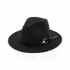 Men039s Fedora chapeau pour Gentleman femmes chapeaux à large bord Jazz église casquette bande large bord plat Jazz chapeaux chapeaux de fête T2C52702606974