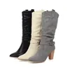 Nouvelle arrivée Femmes Knee Boucle High Heels Automne Boots d'hiver SORME EUROPEL
