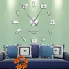 Orgulhoso de ser uma enfermeira 3d diy mudo efeito espelho relógio de parede drogaria hospital arte da parede decoração relógio presente para médico enfermeira y20226p