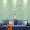 Trots om een verpleegster te zijn 3D DIY Mute spiegeleffect wandklok drogisterij ziekenhuis muur kunst decor klok horloge cadeau voor arts verpleegkundige Y20285T