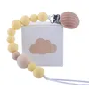 Clip per ciuccio per bambini Ciuccio in gel di silice Supporto per succhietto Clip per perline Catena Capezzolo Massaggiagengive Catena per ciuccio Baby Shower Regalo BPA Free